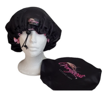 Load image into Gallery viewer, GORGEOUS PINK & BLACK ADULT REVERSIBLE BONNET!